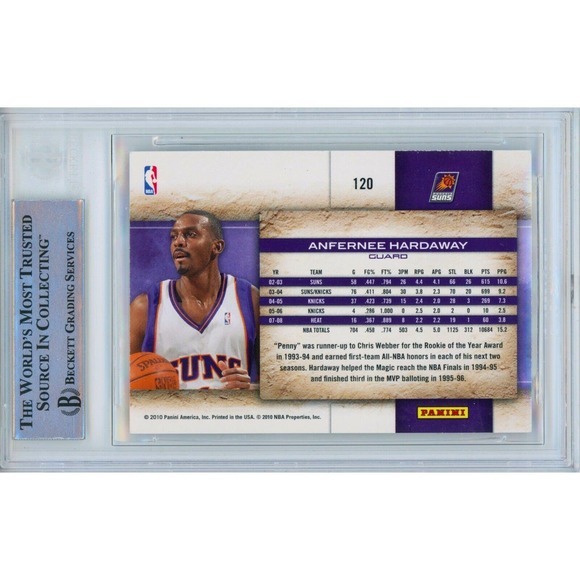 Anfernee Penny Hardaway Auto Card Phoenix Suns | Signed Beckett Slab Autograph - Picture 3 of 6